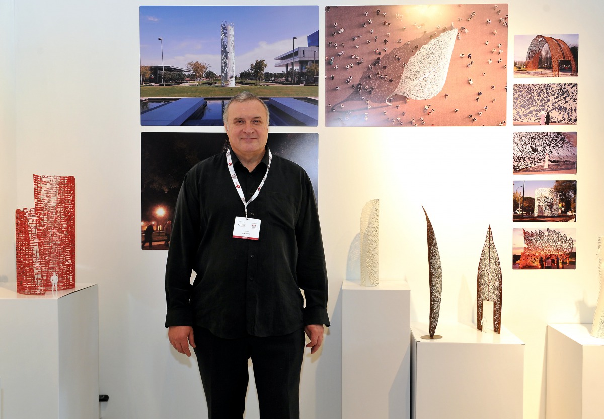 Public Art’s Founder Juanjo Novella, during the INDEX 2019 exhibition in Doha recently. Pic: Salim Matramkot/The Peninsula
