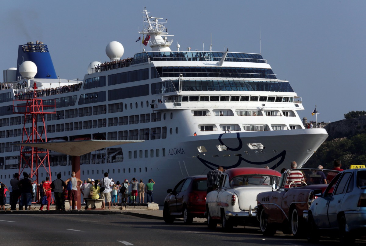 US Carnival cruise ship Adonia, the first cruise liner to sail between the United States and Cuba since 1959 Cuba revolution, arrives at Havana bay in this May 2, 2016 file photo. Reuters / Enrique de la Osa