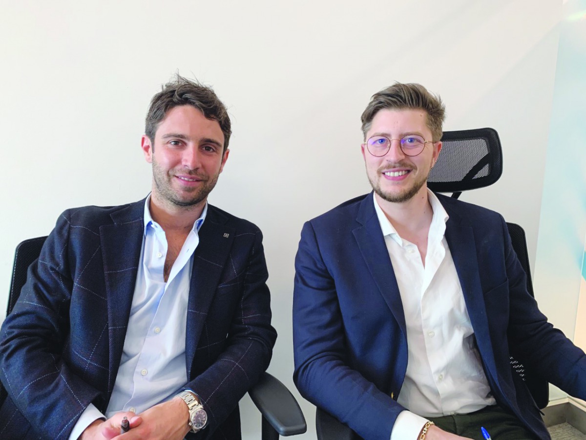 Tommaso Guerra (left), Co-Founder and CEO of Golee Holding, and Felice Biancardi, Co-Founder and Head of Sales and Partnerships at Golee during an interview with The Peninsula in Doha, recently.