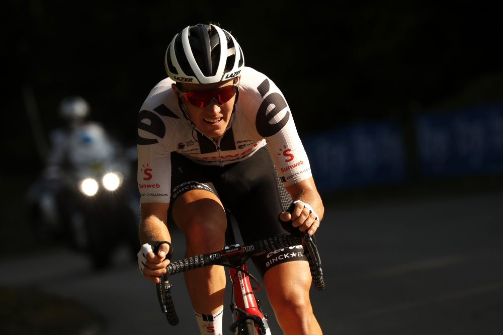 September 18, 2020. Team Sunweb rider Soren Kragh Andersen of Denmark in action. REUTERS/Stephane Mahe