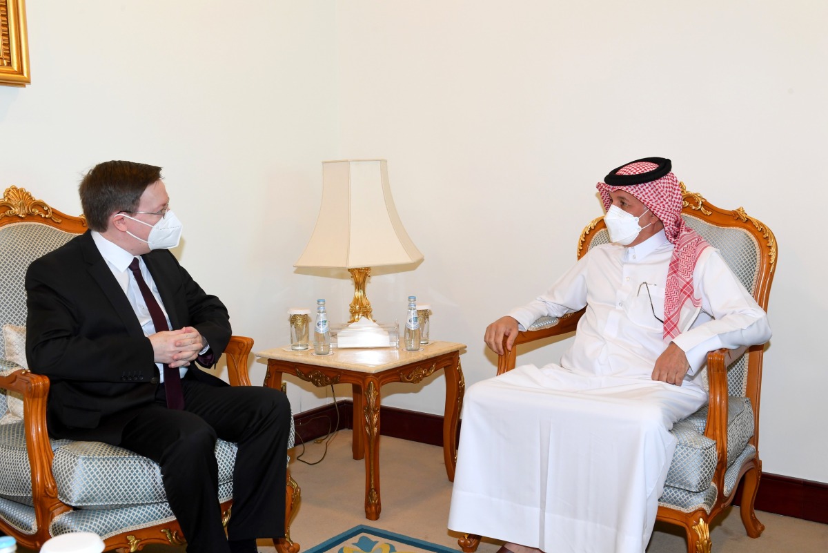 Minister of State for Foreign Affairs H E Sultan bin Saad Al Muraikhi met yesterday with Ambassador of the Kingdom of Belgium to the State of Qatar H E William Asselborn.