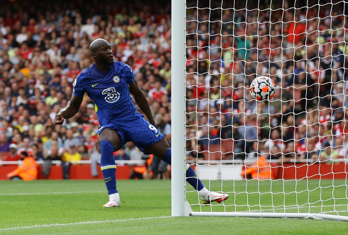 Chelsea's Romelu Lukaku celebrates after the match REUTERS/David Klein