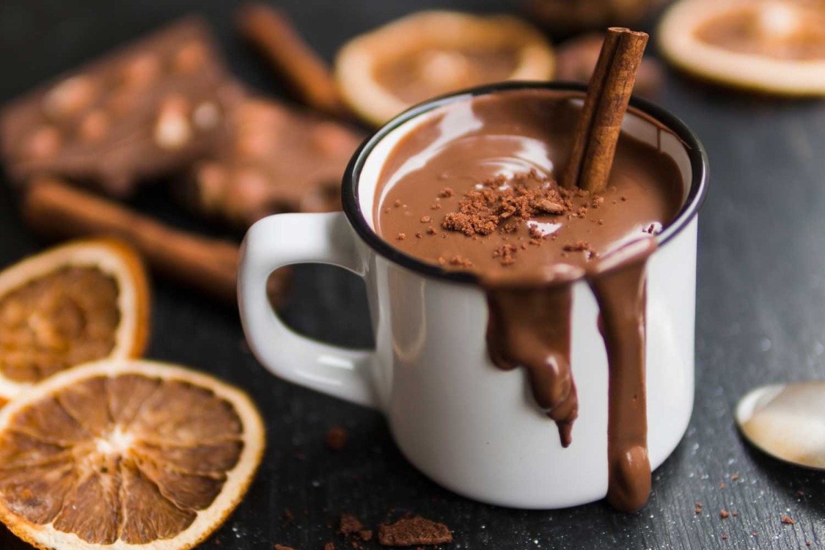 A nice cup of hot chocolate, with some cinnamon, will keep you warm on a chilly Doha evening.