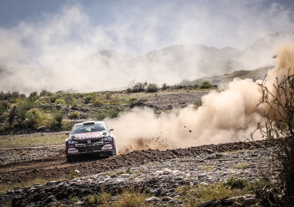 Nasser Saleh Al Attiyah in action.