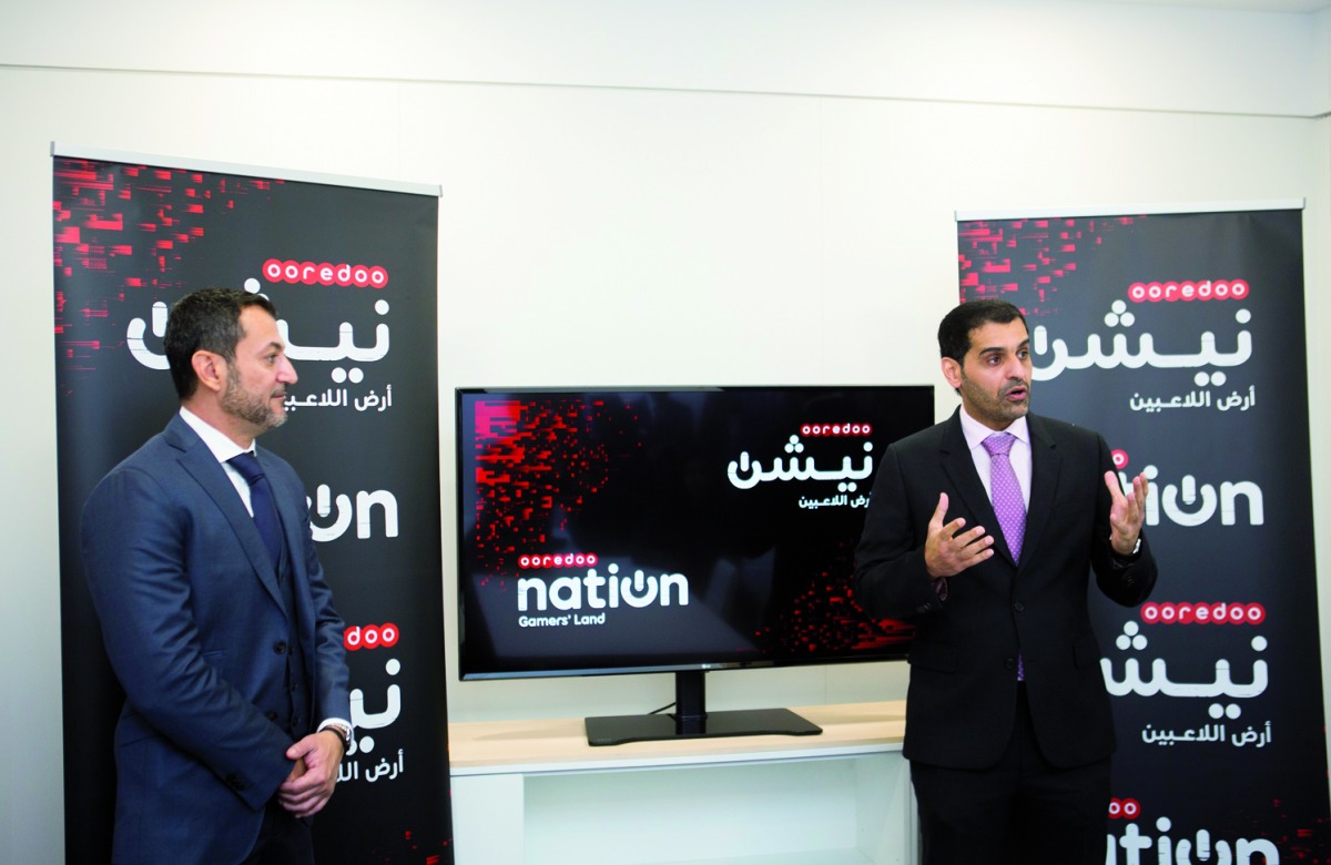 Aziz Aluthman Fakhroo (left), MD and CEO Ooredoo Group; and Sheikh Mohammed bin Abdulla Al Thani, Deputy Group CEO and CEO of Ooredoo Qatar