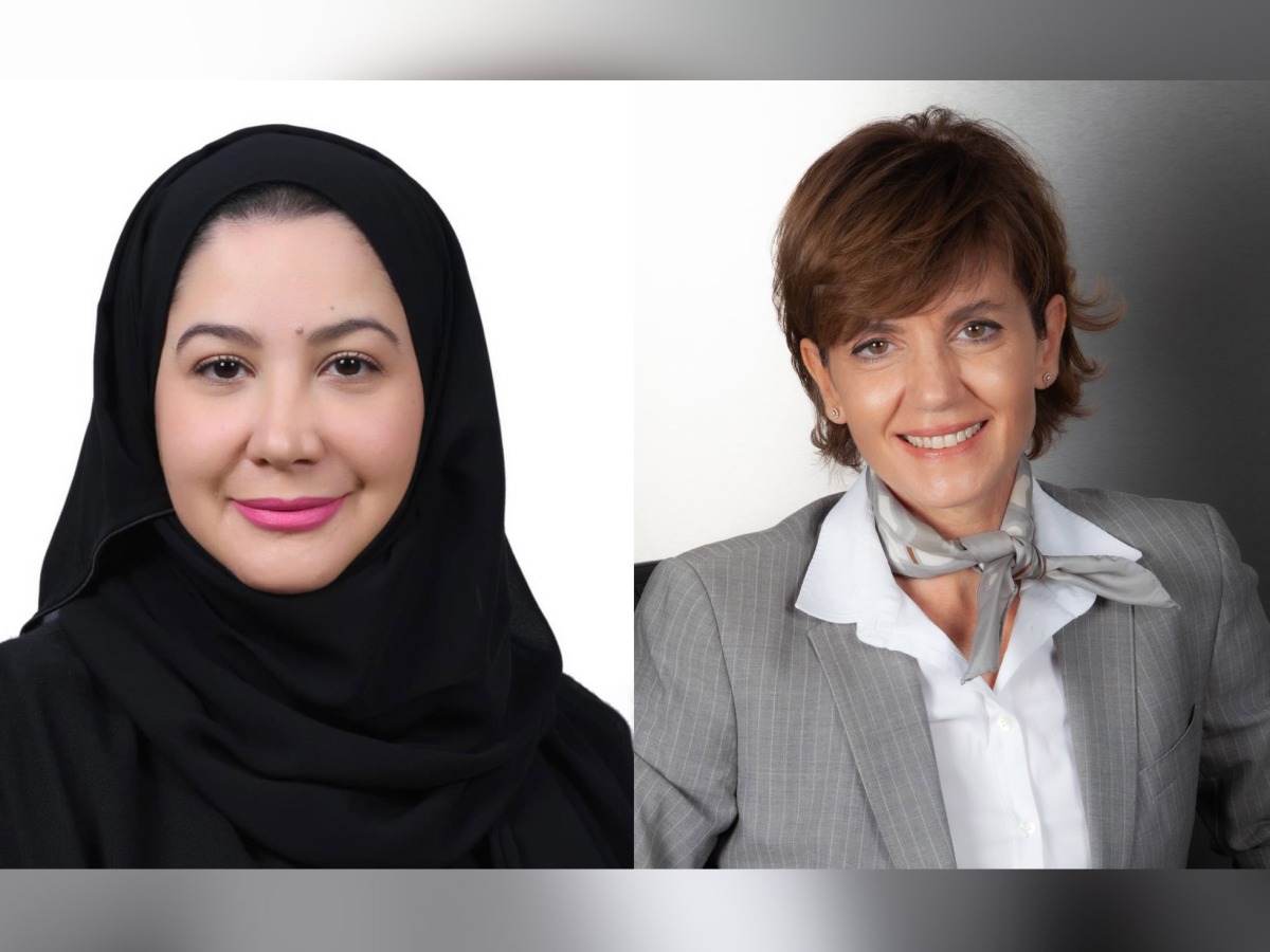 Board Member at the Qatari Businesswomen Association Mishael Al Ansari (left) and  Commissioner at the Employment Standard Office at the Qatar Financial Centre Luigia Ingianni