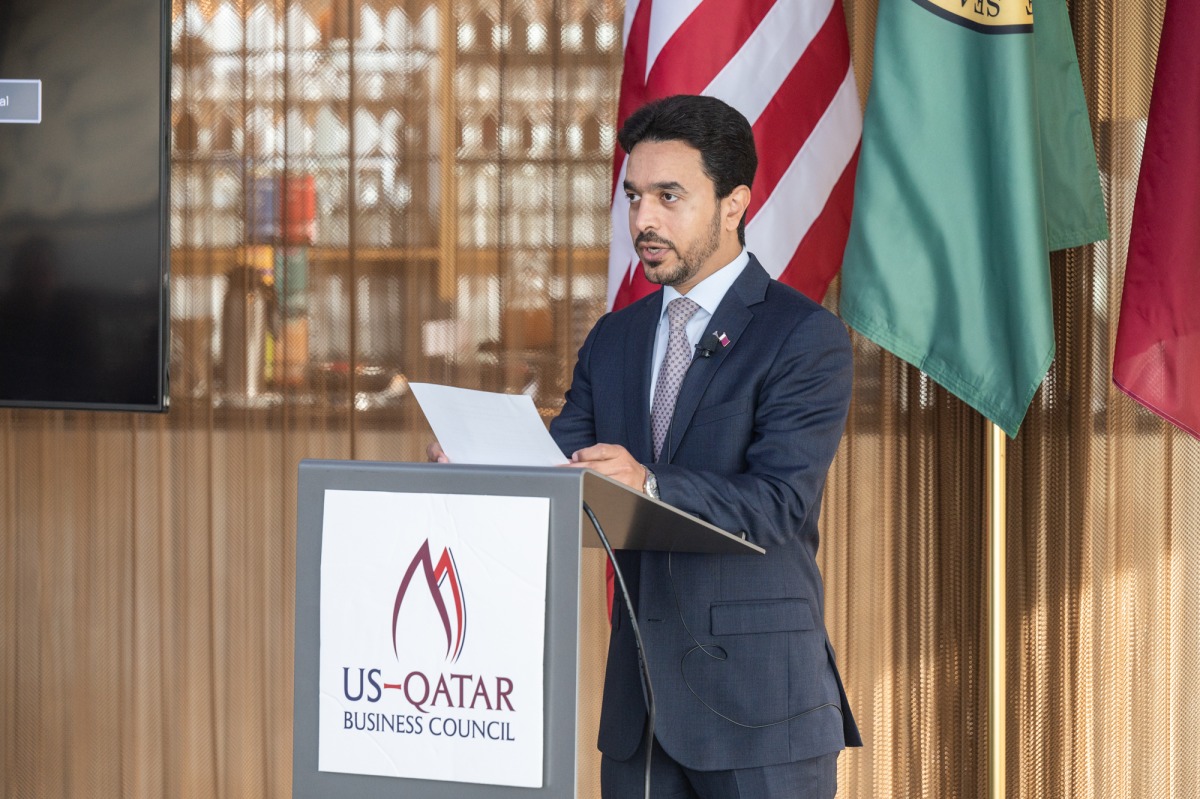 Consul General of the State of Qatar H E Mansoor Al Sulaitin addressing the event.