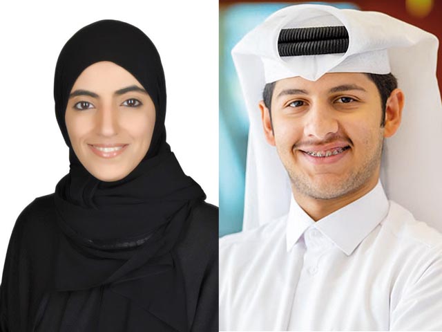 Amna Jaber Al Kuwari (left), Director of Intellectual Property Protection at MoCI and Eng. Mohammed Al Qasabi, Head of Robotic and AI at Qatar Scientific Club