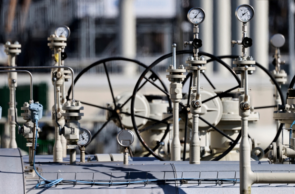 Pipes at the landfall facilities of the 'Nord Stream 1' gas pipeline are pictured in Lubmin, Germany, March 8, 2022. (REUTERS/Hannibal Hanschke)