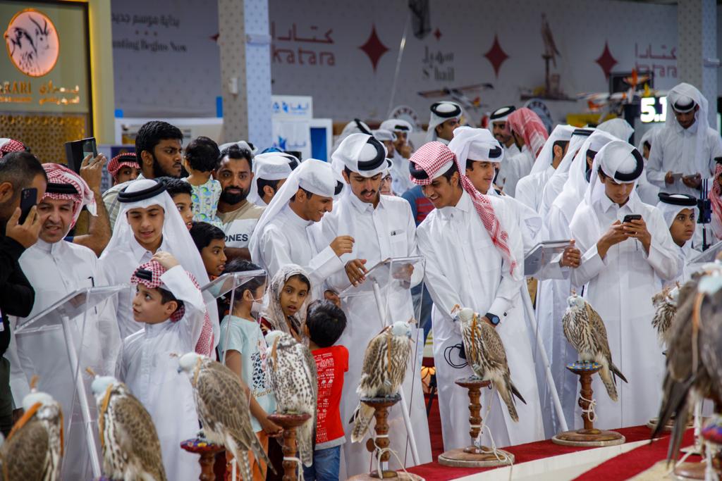 Children visit S’hail 2022 — The Katara International Hunting and Falcons Exhibition at Cultural Village Foundation, Katara. The sixth edition of the annual event concluded yesterday. 