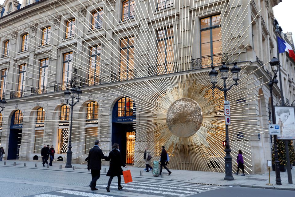 A French luxury group Louis Vuitton store is seen in Paris, France, December 18, 2017. REUTERS/Charles Platiau/File Photo


