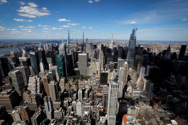 The north view of the Manhattan skyline is seen from the 86th floor observation deck of the Empire State Building in midtown Manhattan, as the iconic tower prepares to open to more tenants and visitors following the outbreak of the coronavirus disease (COVID-19) in New York City, New York, on June 24, 2020. File Photo / Reuters
