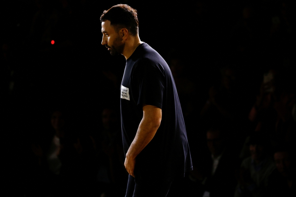 Burberry designer Riccardo Tisci appears following the Burberry catwalk show at London Fashion Week in London, Britain, September 16, 2019. REUTERS/Henry Nicholls/File Photo