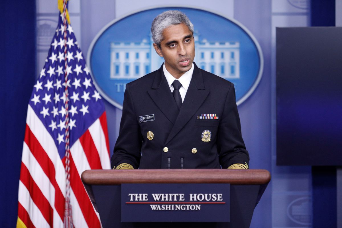 File Photo: US Surgeon-General Vivek Murthy during a news conference at the White House in Washington, US, July 15, 2021. (REUTERS/Tom Brenner)