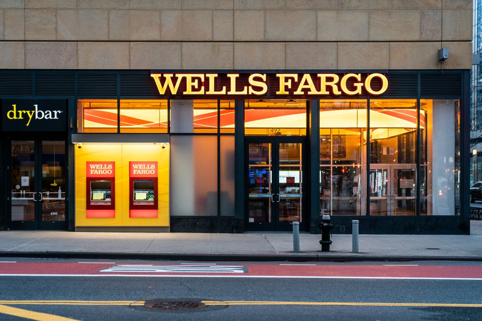 Wells Fargo Bank branch is seen in New York City, US, on March 17, 2020. File Photo / Reuters
