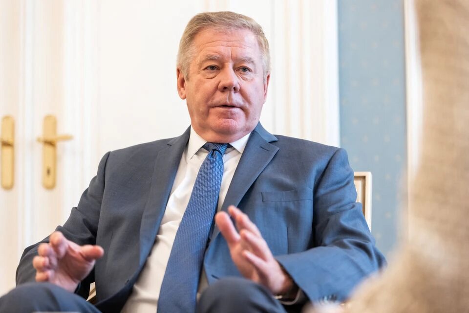 Gennady Gatilov, permanent representative of the Russian Federation to the United Nations Office and other International Organizations in Geneva, speaks during an interview with Reuters in Geneva, Switzerland, on October 13, 2022. REUTERS/Pierre Albouy