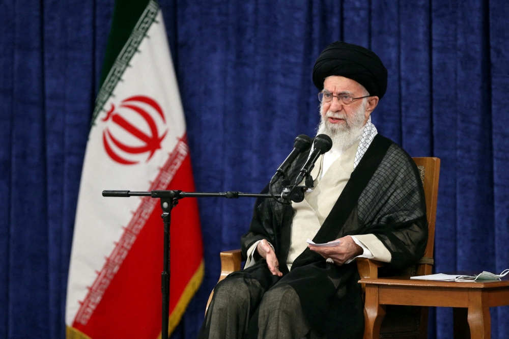 Iran's Supreme Leader Ayatollah Ali Khamenei speaks during a meeting with the members of the Expediency Discernment Council in Tehran, Iran, on October 12, 2022. File Photo / Reuters