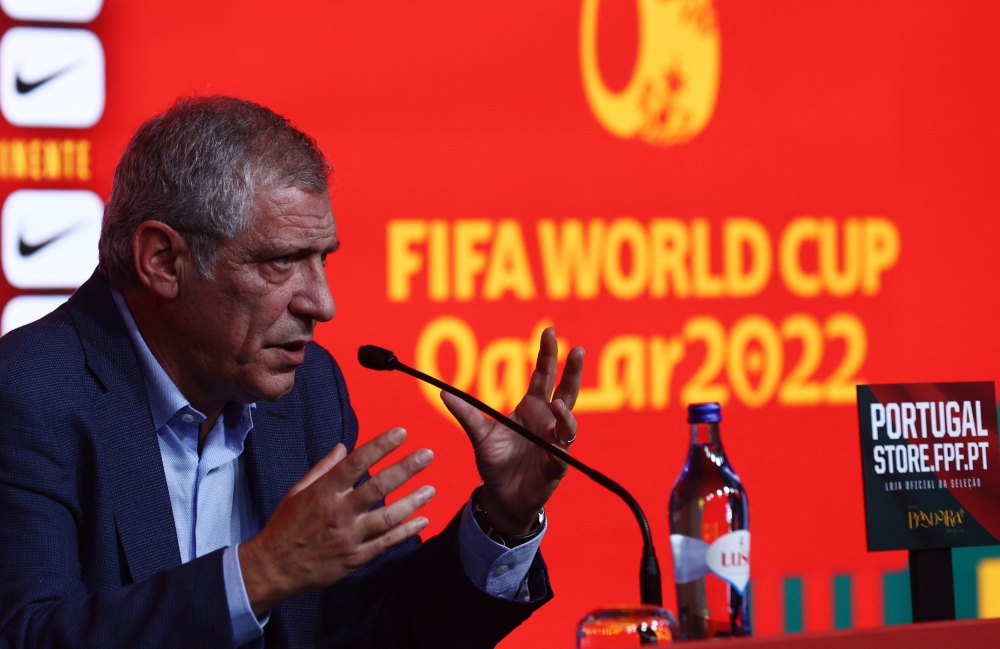 Portugal coach Fernando Santos during the squad announcement for the FIFA World Cup Qatar 2022 at the Ciudade do Futebol, Oeiras, Portugal, on November 10, 2022. REUTERS/Pedro Nunes