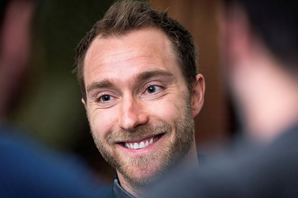 Football player Christian Eriksen meets the press in the mixed zone at Hotel Barcelo, Marbella, Spain March 24, 2022. File photo / Reuters