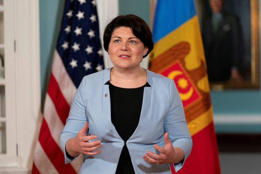 Prime Minister of Moldova Natalia Gavrilita speaks in the Treaty Room at the State Department, before a meeting with Secretary of State Antony Blinken, in Washington, US, on July 19, 2022. File Photo / Reuters