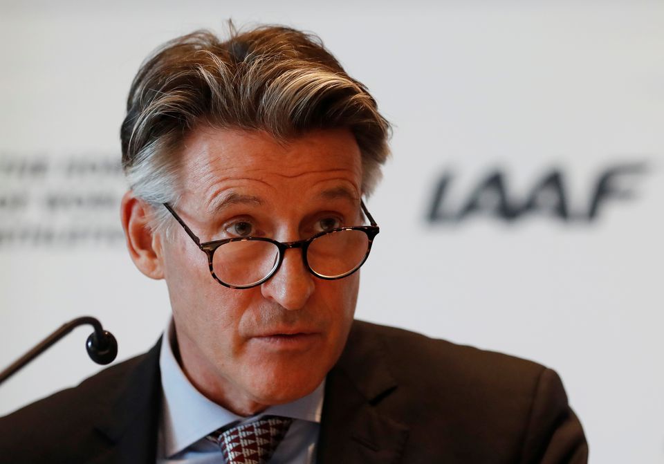 World Athletics President Sebastian Coe during a press conference at The Sea Club Conference Centre, Monaco, on December 4, 2018  REUTERS/Eric Gaillard.