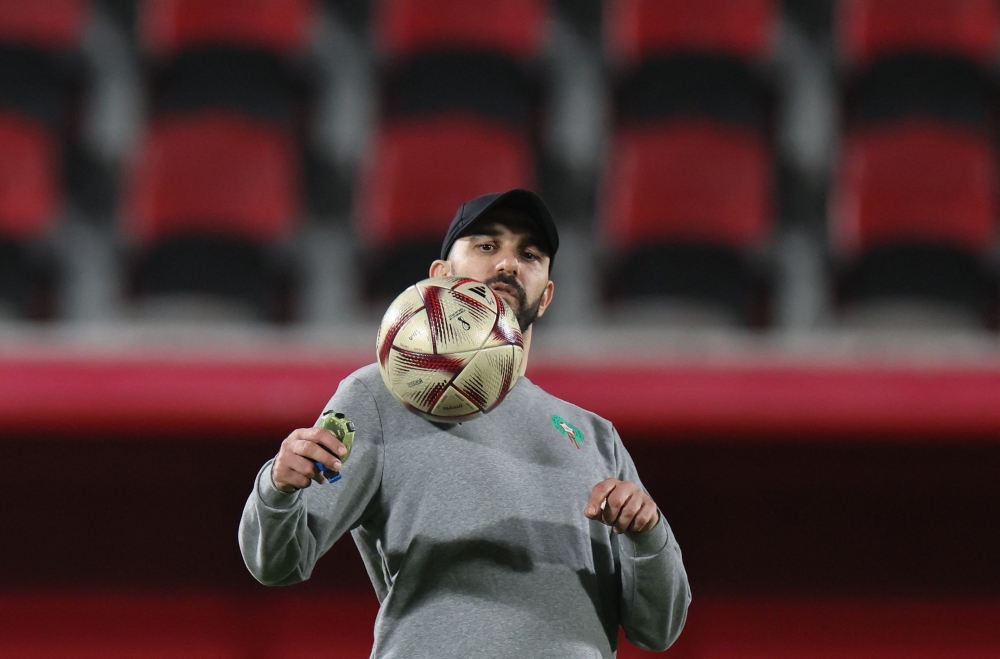 Morocco's coach Walid Regragui. Photo by KARIM JAAFAR / AFP