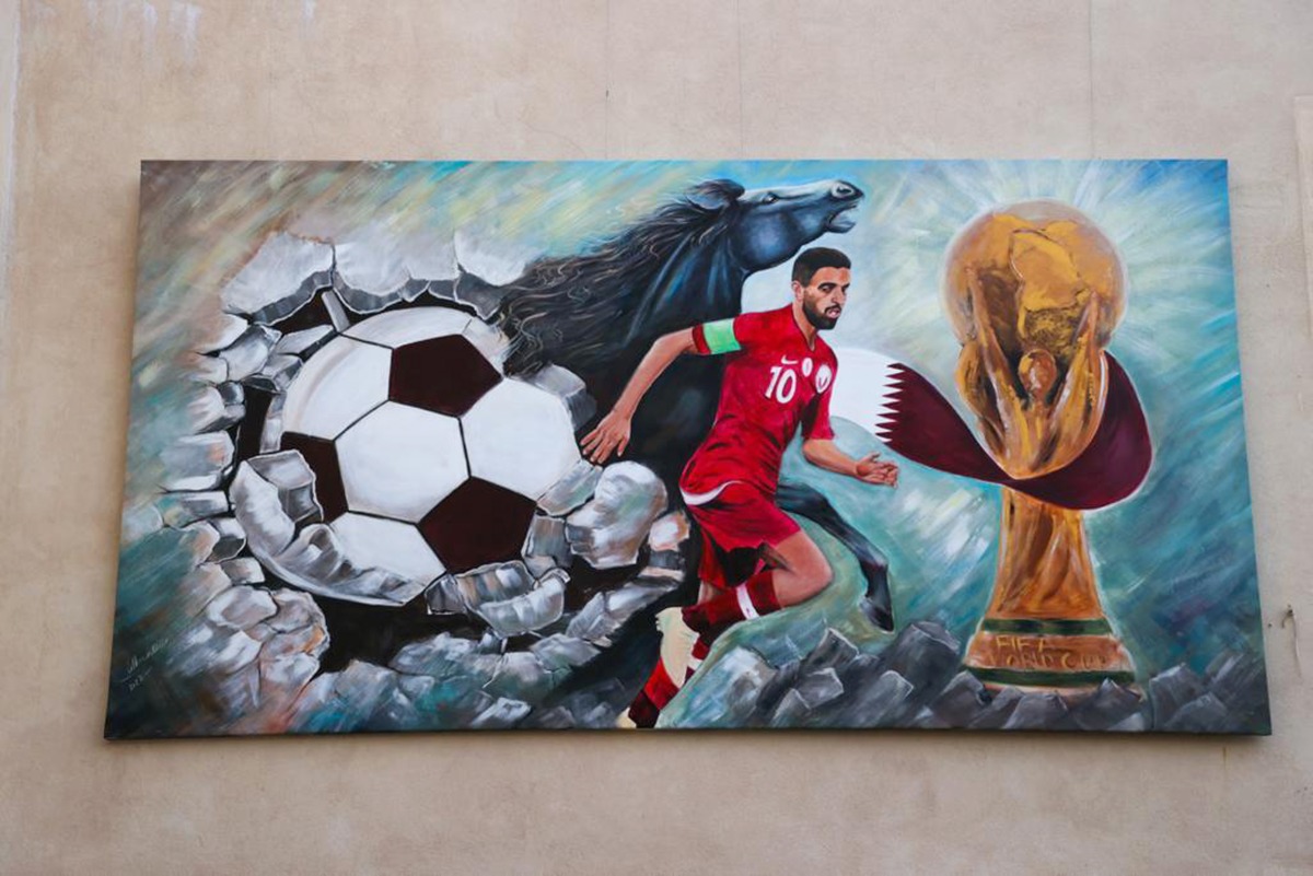 “Towards the Goal” mural at Katara Building 47.