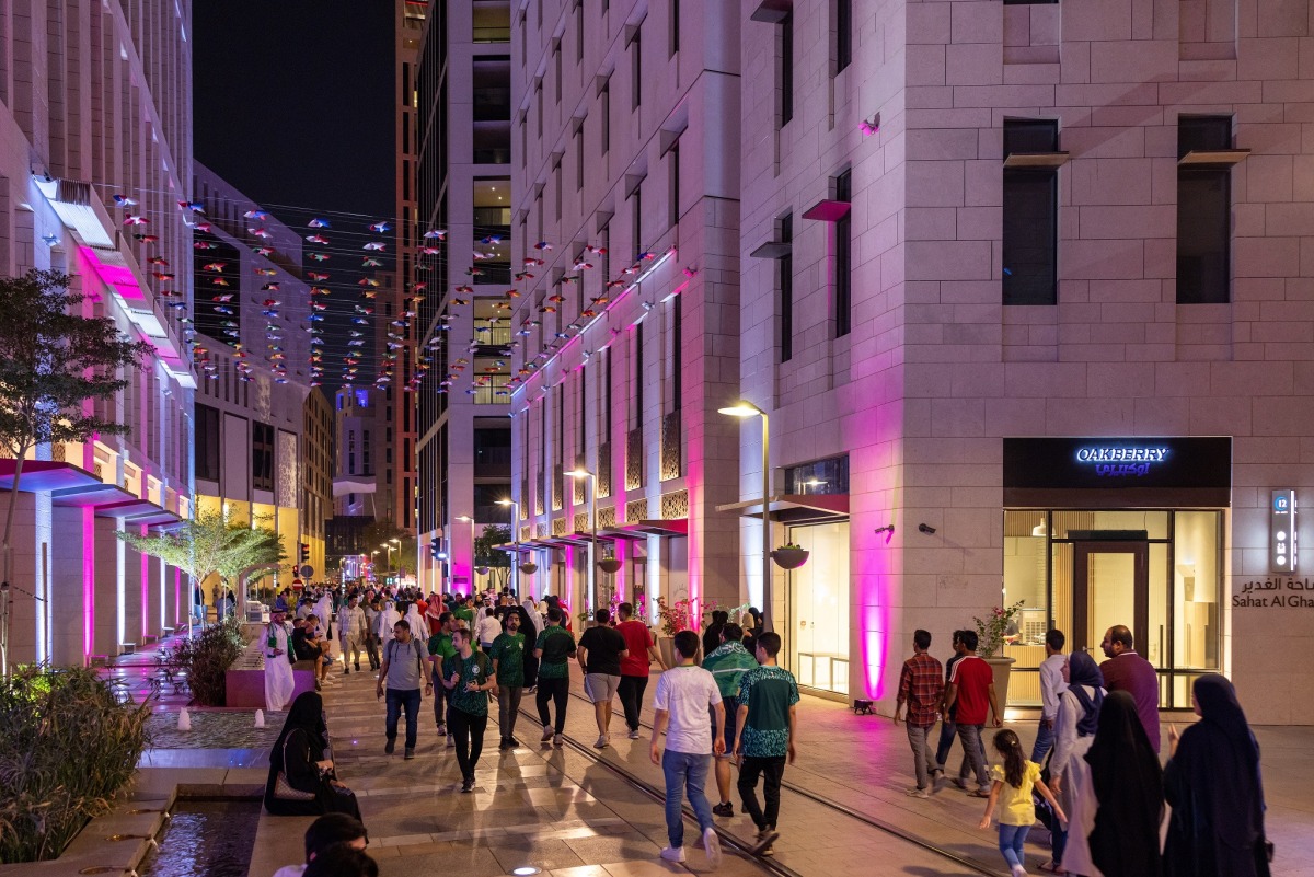 A view of a street in Msheireb Downtown Doha during the World Cup. 