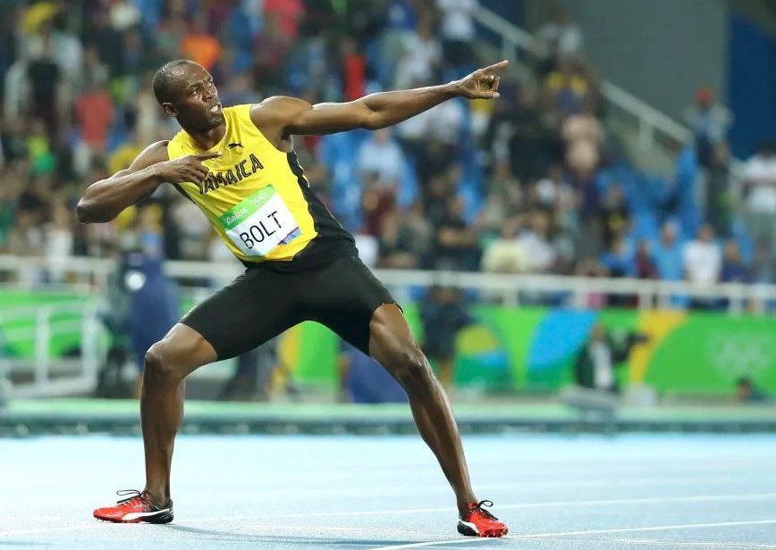 Usain Bolt of Jamaica poses after winning the gold at the 2016 Rio Olympics in Brazil. (REUTERS/Lucy Nicholson)