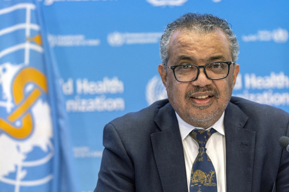 Director-General of the World Health Organisation (WHO) Dr. Tedros Adhanom Ghebreyesus attends a briefing on global health issues in Geneva, Switzerland, December 14, 2022. REUTERS/Denis Balibouse/File Photo

