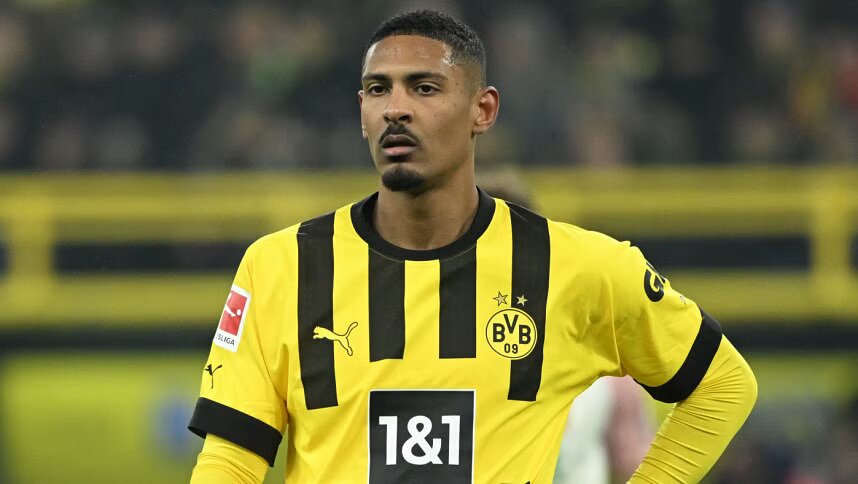 Borussia Dortmund forward Sebastien Haller.  AFP