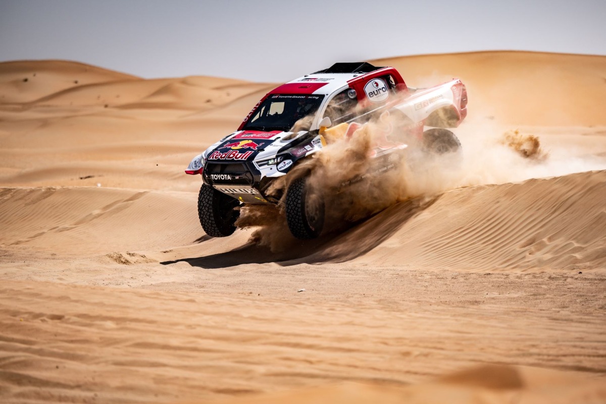 Nasser Saleh Al Attiyah in action in the UAE this weekend.