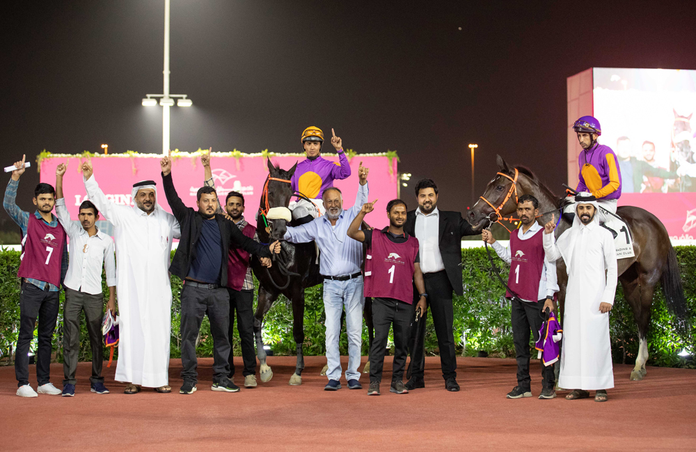 The connection of Mutahaffiz celebrate after the win. PICS: Juhaim/QREC