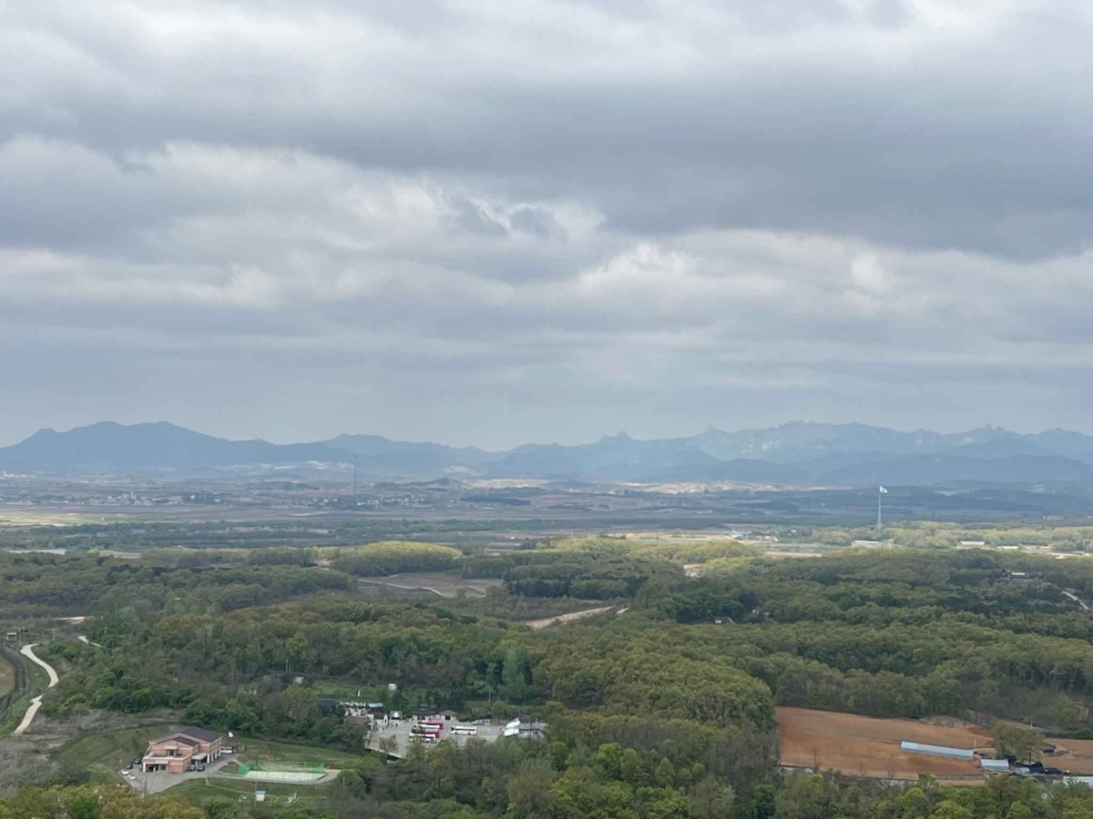 South and North Korean flags as spotted from the Dora Observatory. Pictures: Anisha Bijukumar / The Peninsula