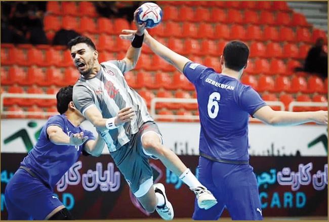 An Al Duhail player prepares to shoot at the goal during the match against Uzbekistan's RKOR Tashkent, yesterday