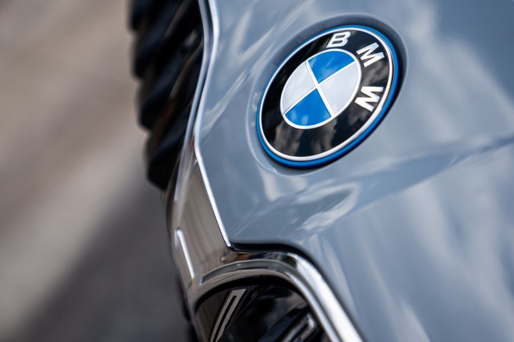 WASHINGTON, DC - JULY 23: An electric BMW is displayed during the Electrify Expo In D.C. on July 23, 2023 in Washington, DC. Photo by Nathan Howard / GETTY IMAGES NORTH AMERICA / Getty Images via AFP

