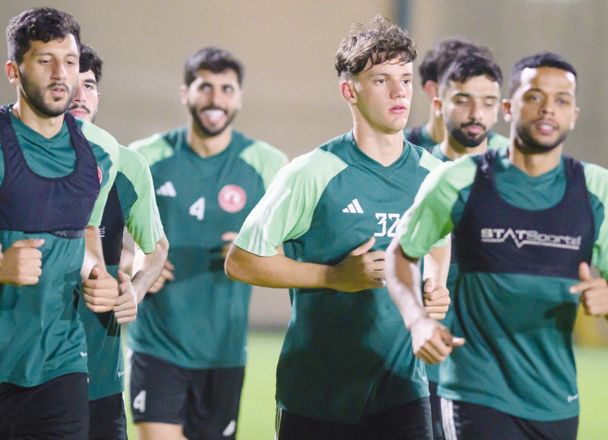 Al Arabi players during a training session.