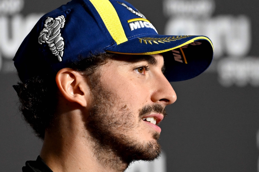 Second placed Ducati Lenovo Team's Italian rider Francesco Bagnaia attends a press conference after the MotoGP Australian Grand Prix at Phillip Island on October 21, 2023. Photo by Paul CROCK / AFP