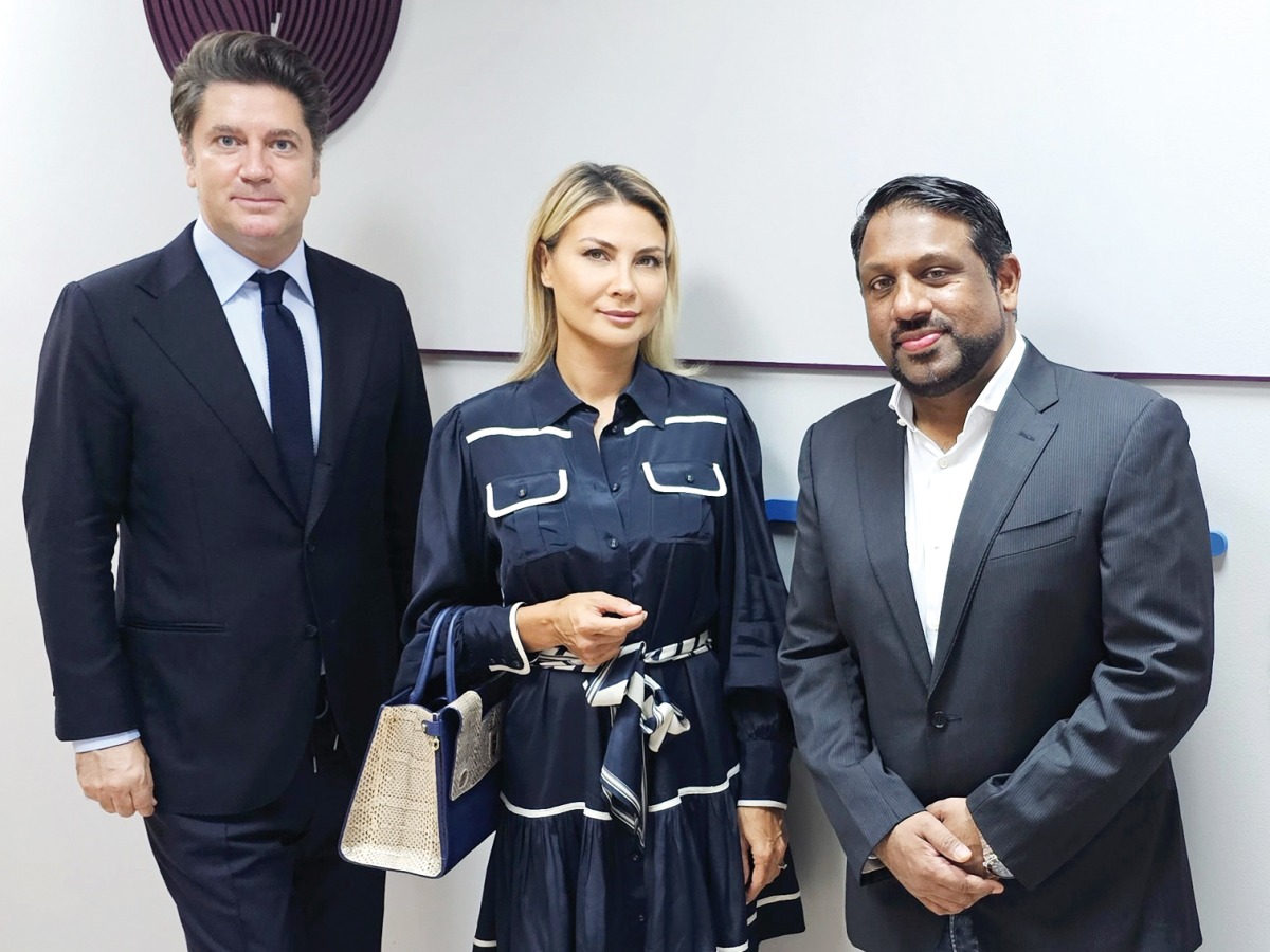 From left to right: Co-founder of Licorne Gulf Alexandre Katrangi with Co-founder & President of Licorne Gulf Irina Duisimbekova and CEO and co-founder of Spendwisor Safarudheen Farook.