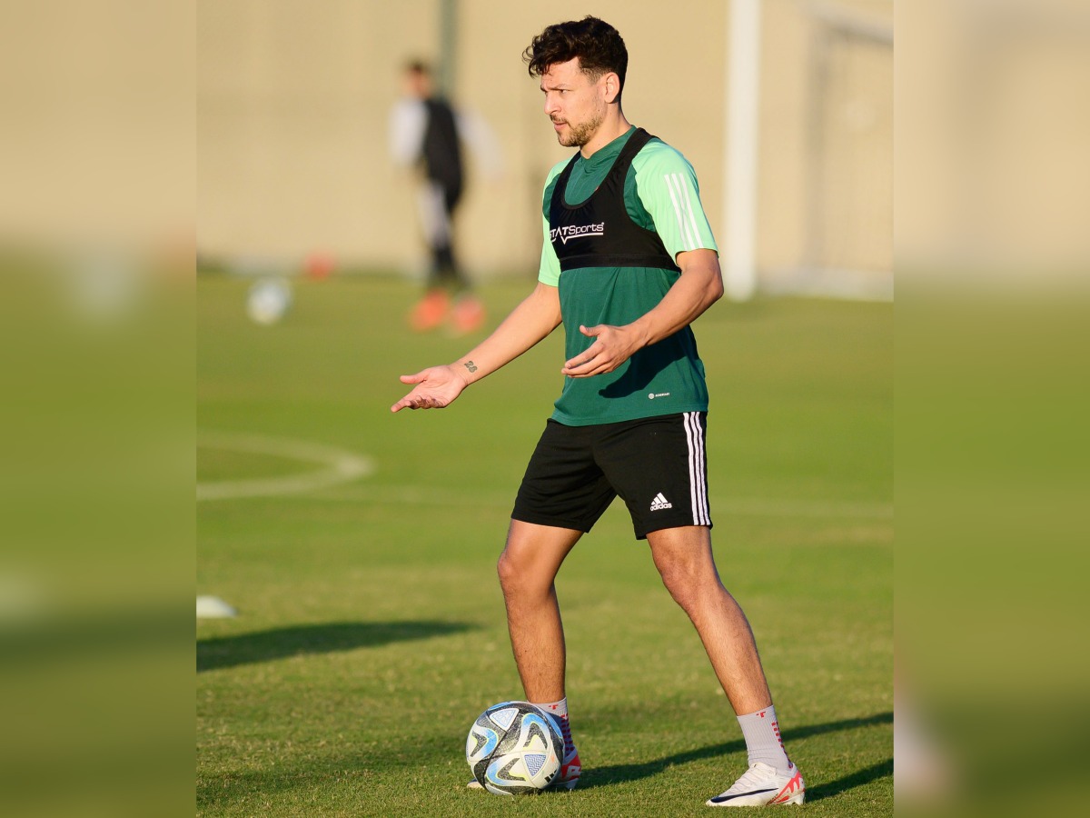 Al Arabi's Yousef Msakni during a training session, yesterday.