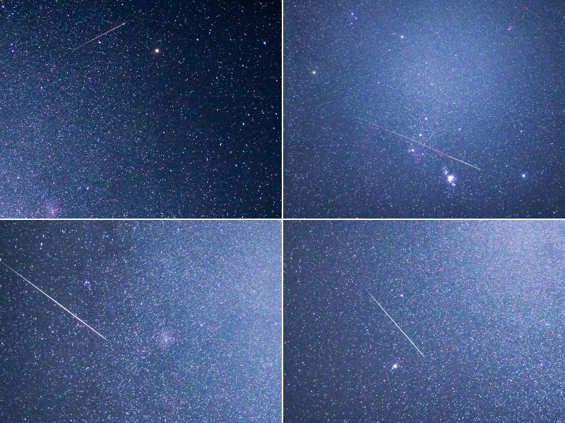 The Geminids meteor shower as it appeared last Thursday in the Qatari skyline. Pics by Ajith Everester