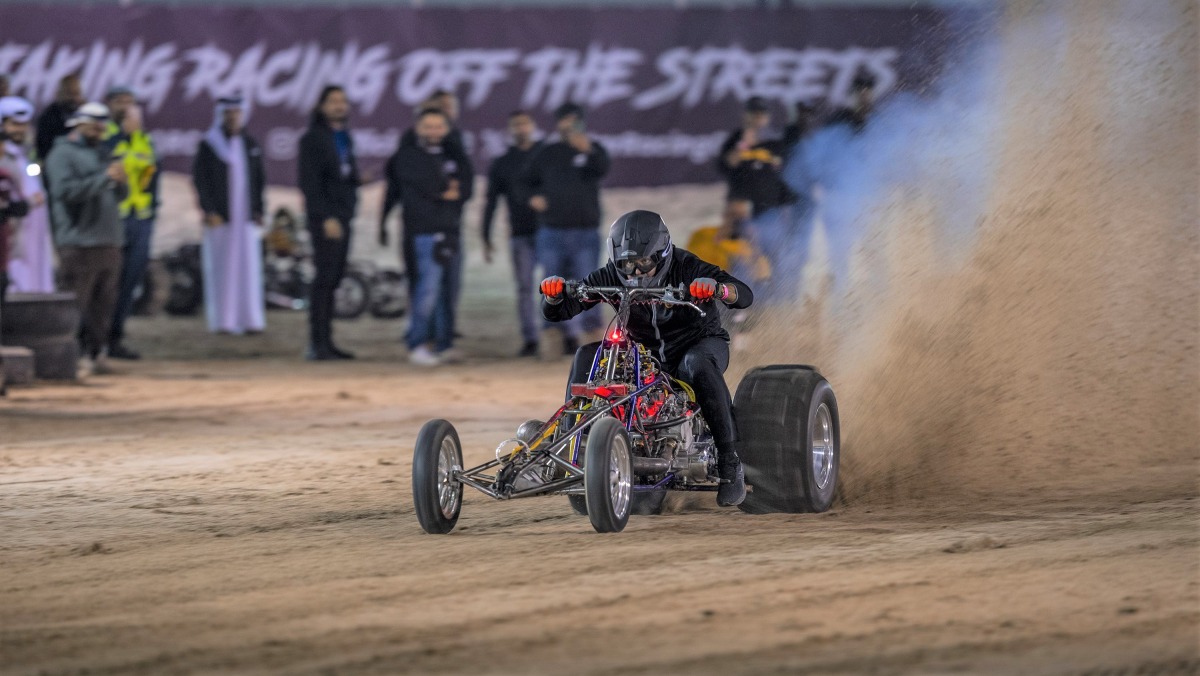 Action during the second round of the Sealine Sand Drag Competition.