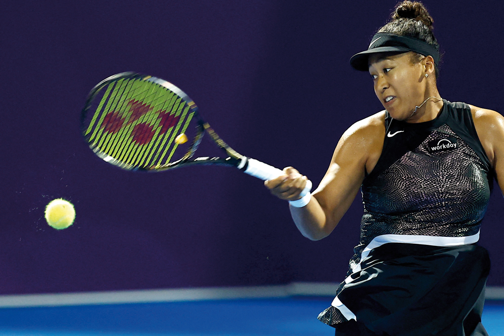 Japan’s Naomi Osaka in action during the round of 32 match against Croatia’s Petra Martic. AFP