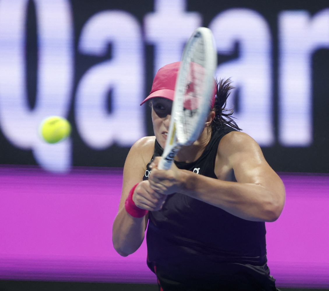 Poland’s Iga Swiatek in action during her Round of 16 match against Russia’s Ekaterina Alexandrova. AFP