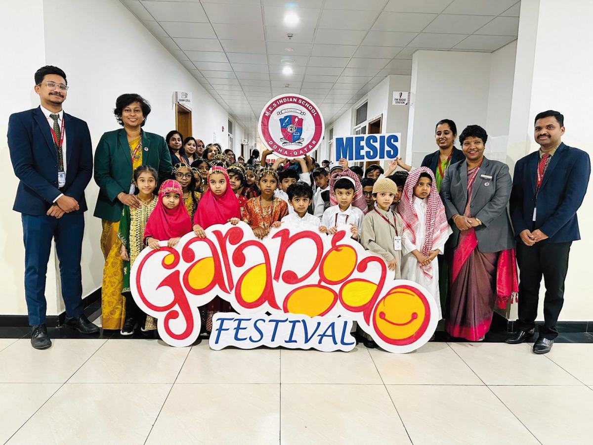 MESIS Principal Pramila Kannan and teachers with students at a Garangao  event. 