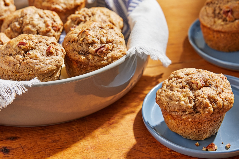 Banana pecan muffins. Tom McCorkle for The Washington Post; food styling by Gina Nistico for The Washington Post