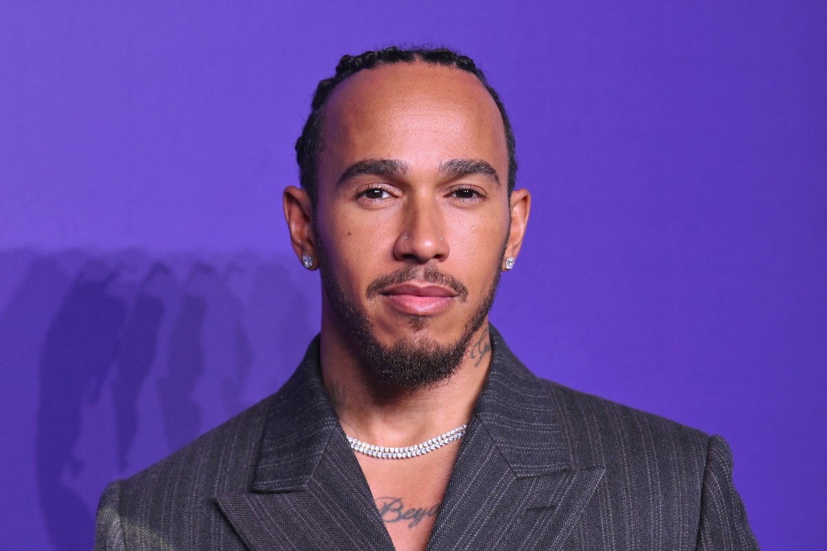 British race car driver Lewis Hamilton arrives for the second annual GQ Global Creativity awards at WSA in New York, April 11, 2024. (Photo by ANGELA WEISS / AFP)
