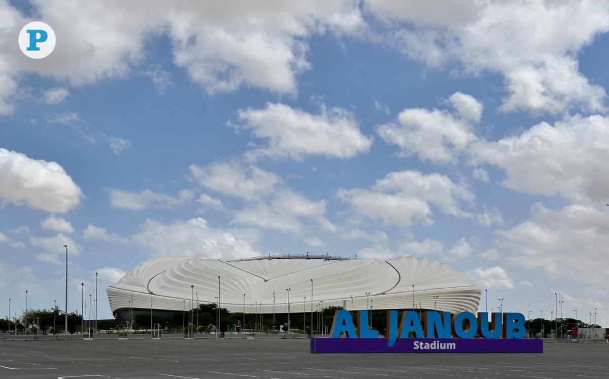 Cloud formation as seen over Al Janoub Stadium today afternoon, May 2, 2024. Pic: Muhammad Shammas / The Peninsula

