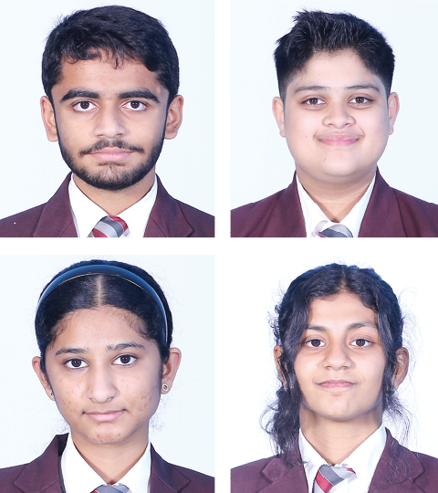 From top left clockwise: Shubham Tejas Mehta, Muhammed Hamdan Shaikh, Rena Susan Mathew and Priska Ruth Chacko