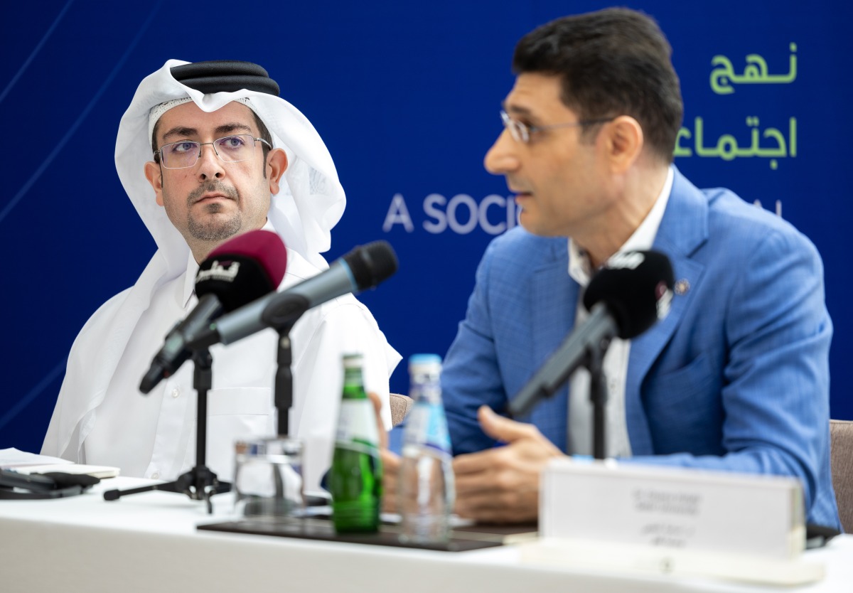 Msheireb Museums General Manager Abdulla Al Naama and Qatar University Associate Professor Dr. Osama Halabi during the event.